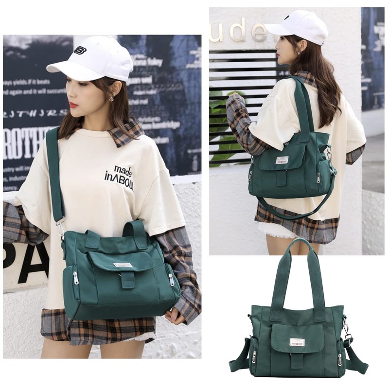 MaRowsm Women's Shoulder Bag, Crossbody Bag, Tote Bag, 2-Way, green
