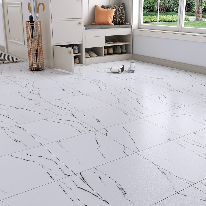 LaCheery 36 Sheets 12x12 Peel and Stick Floor Tile Black