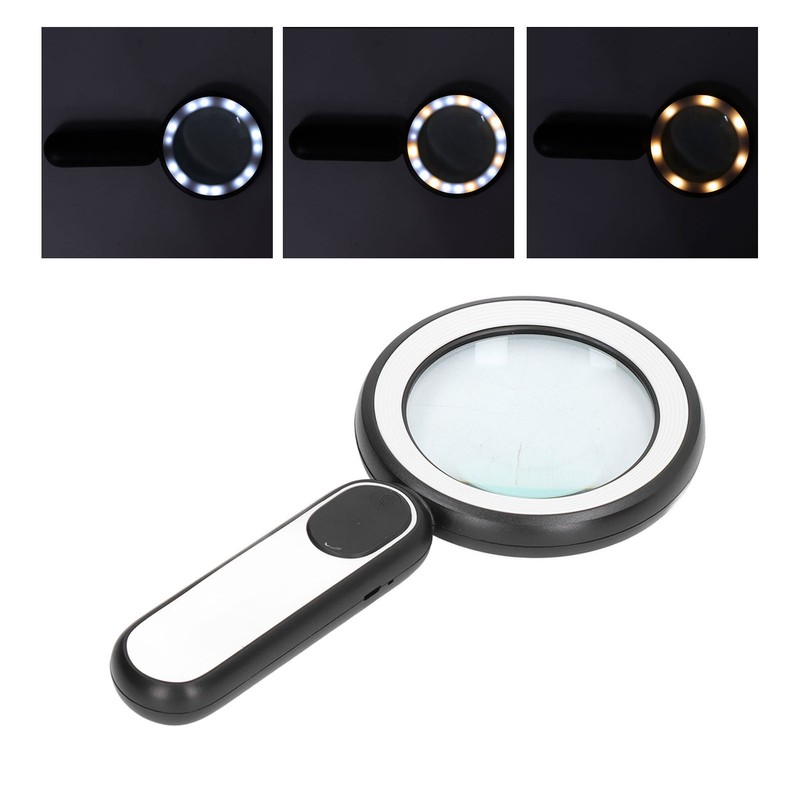 Handheld Magnifying Glass 20X Optical Magnifier with 21 LED Lights