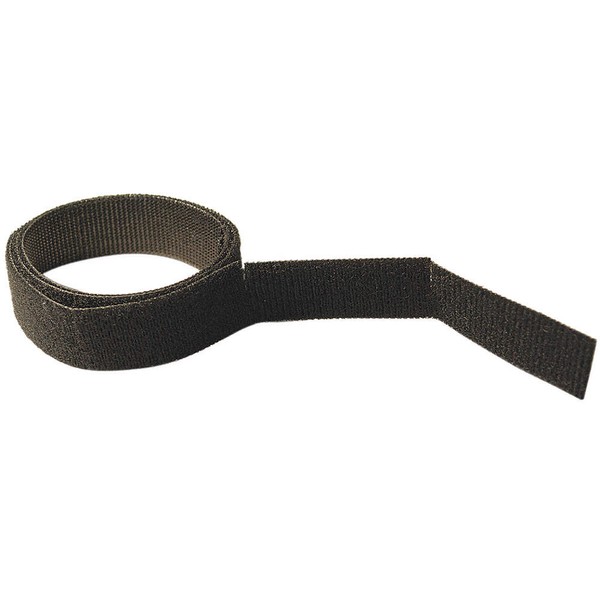 VELCRO BRAND 100X3K1WP/25 Perforated Back to Back Strap,75 ft,Blk 48GR91