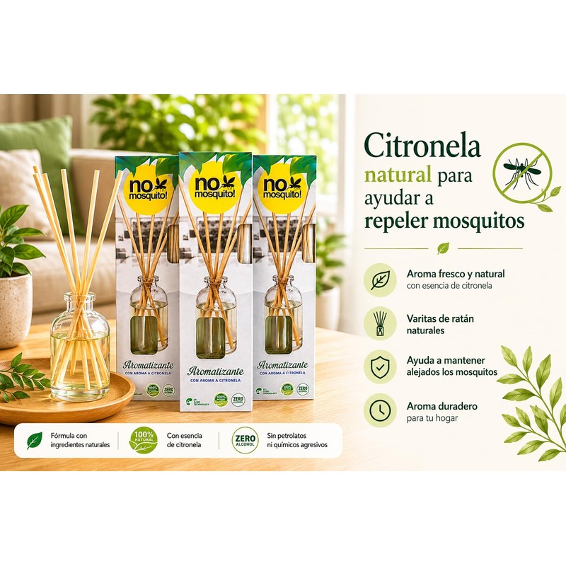 6 Pack Aromatizantes Repelente de Insectos con esencia de citronela.