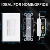 Baomain 2-Pack Duplex Rocker Switch with Wall Plate, 15 Amp,