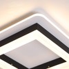 CANEOE Square Modern Led Ceiling Light Fixture, 24W Black Flush