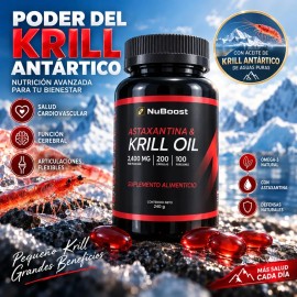 Suplemento De Aceite De Krill 2400 Mg Con Astaxantina