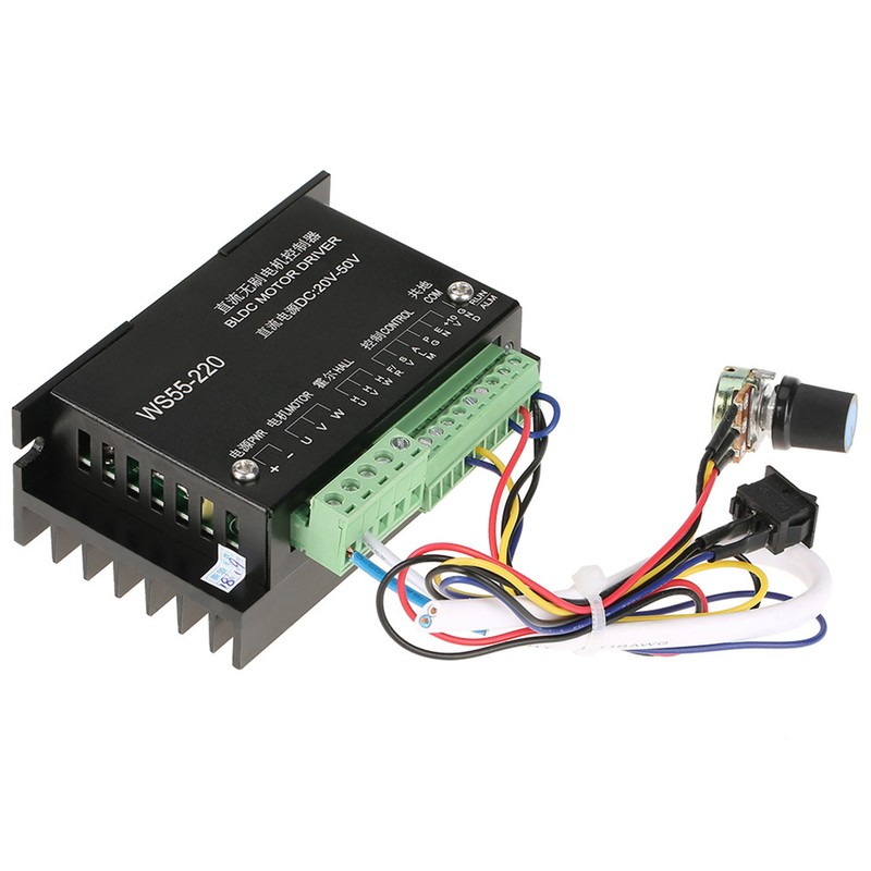 WS55-220 DC 48V 500W CNC Brushless Spindle BLDC Motor Driver