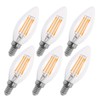 Candelabra Led Bulbs Dimmable, 2W Dimmable E12 Chandelier Light Bulbs,
