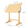 VISWIN 24'' x 35" Artist Drafting Table, Adjustable Angle, 34"