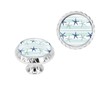 6 Pack Silver Drawer Pulls Knobs, Starfish Cabinet Knobs Crystal