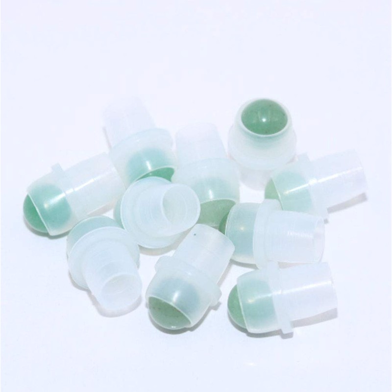 Furnido 10 Pack Natural Crystal Stones Roller Balls for Essential
