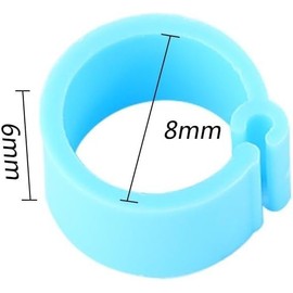 ZhangyiHot 100 Pcs Multicolor Poultry Leg Rings, 10 Colors Poultry Foot Rings Bird Identification Leg Bands Clip-on Rings for Birds, Ducks and Chickens Diameter 8 MM(ZS415)
