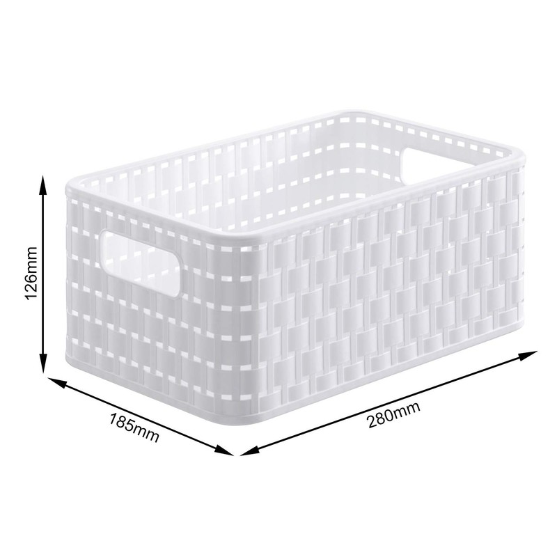 Rotho Country Rattan Effect Storage Box, 6 Litres, Plastic (Polypropylene),