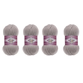 4 Skeins 55% Cotton 45% Acrylic Yarn Alize Cotton Gold Thread Crochet Hand Knitting Art Lot of 400 gr 1444 yds (200)