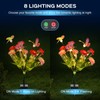 4 Pack Solar Garden Lights Outdoor, 8 Lighting Modes Warm