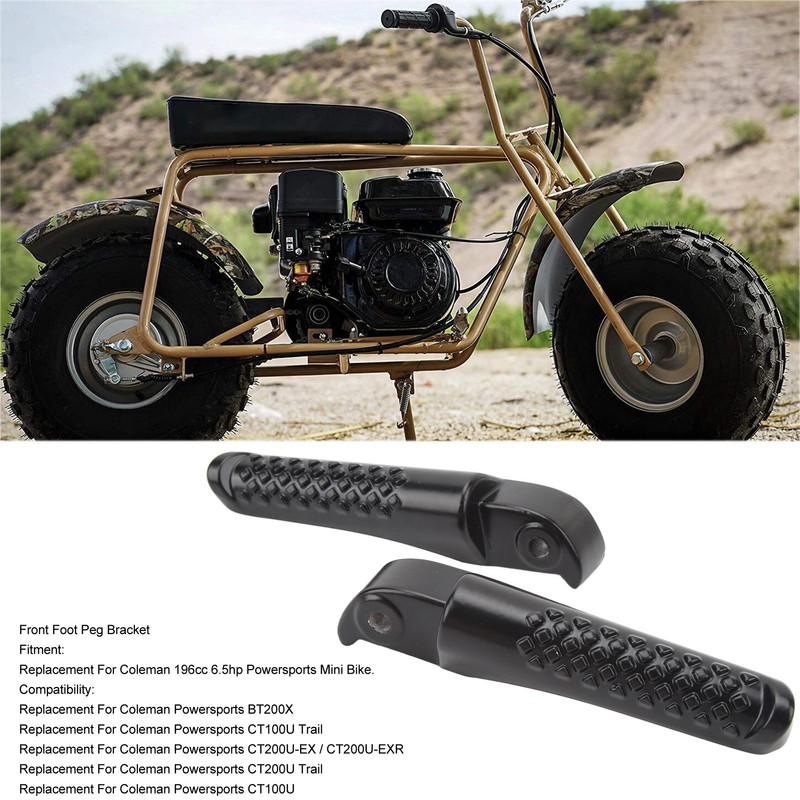 2Pcs Front Foot Peg Bracket Left And Right Black Footrest