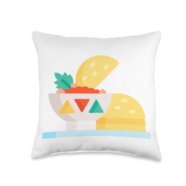 Clever Witty Birria Designs Birria Tacos Beef Stew Mexican Chivo Truck Street Throw Pillow, 16x16, Multicolor