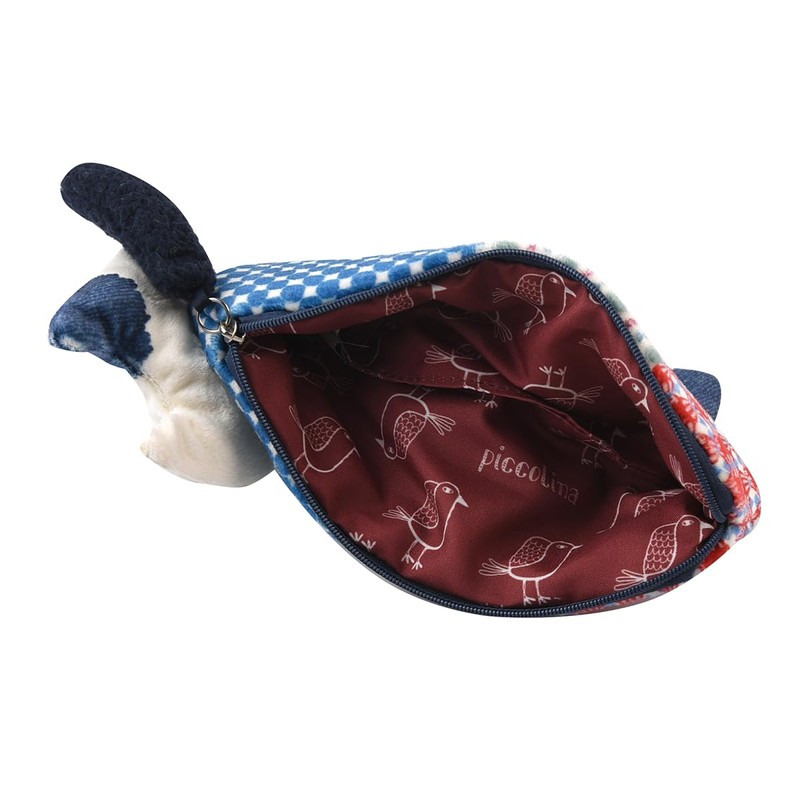 Kusuguru Japan Matilda-san Die-Cut Pouch, BLUE