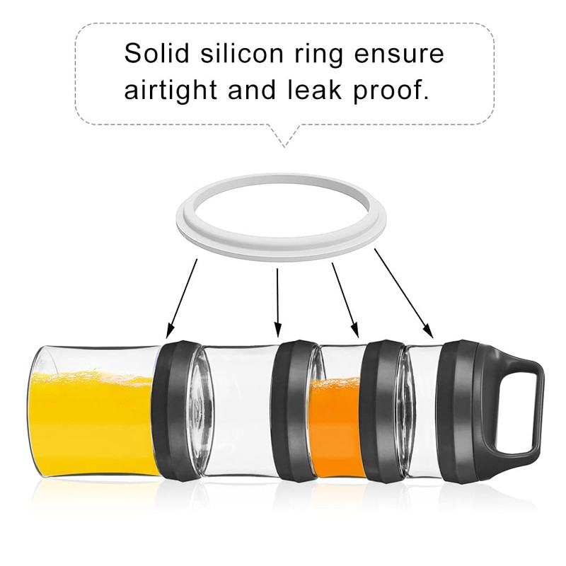 SELEWARE Stackable Snack Jars, Twist Lock Stackable Containers Set, Food