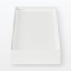 MUJI 02553098 Polypropylene File Box Lid with Casters, White Gray,