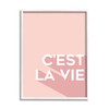Stupell Industries C'est La Vie French Phrase Pink Pop Typography,
