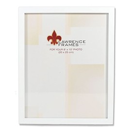 Lawrence Frames White Wood Picture Frame, Gallery Collection, 8 by 10-Inch