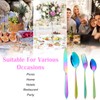 RETON 24 Piece Rainbow Silverware Set, Stainless Steel Flatware Set