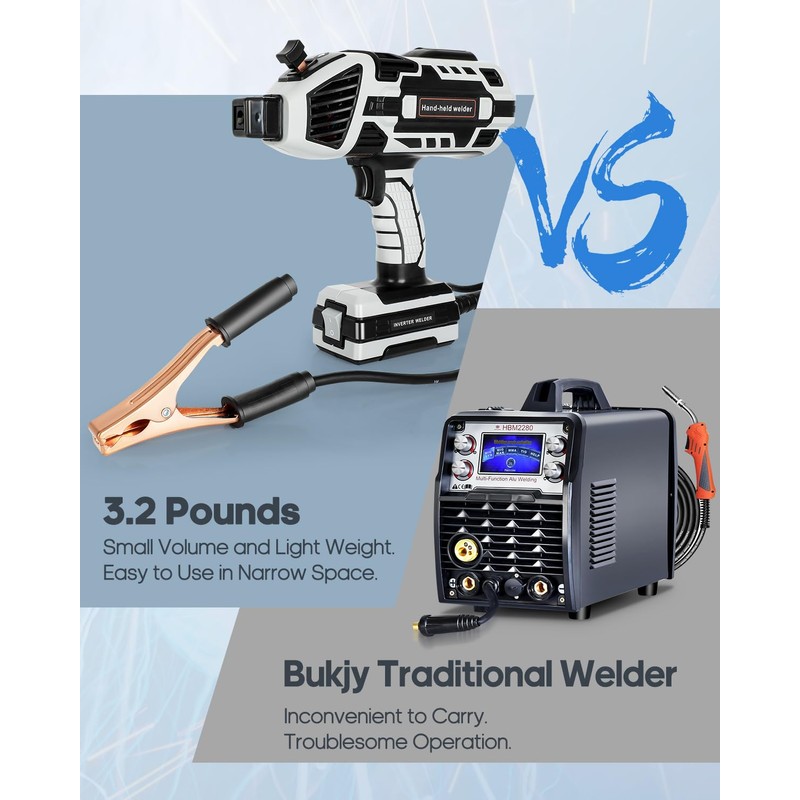 Handheld Welder Machine, 110V Portable Welding Machine with IGBT Inverter