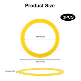 3Pcs Flush Valve Seal for Kohler,Silicone Canister Flush Valve Toilet Tank Gasket Kit Compatible Kohler K-GP1059291 K-4436,Leak-Proof Gasket Replacement Parts Toilet Seal Ring(Yellow)