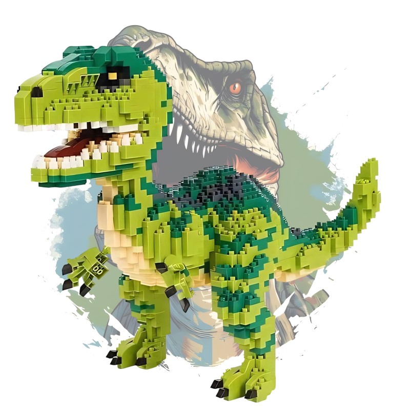 Myth Qholve Velociraptor Dino Building Block Set Detailed Dinosaur Model