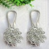Sumnacon® 4 Packs Crystal Curtain Magnetic Tieback Flower Curtain Clips