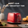 Roter Mond 2 Slice Toaster Retro Stainless Steel with Bagel,