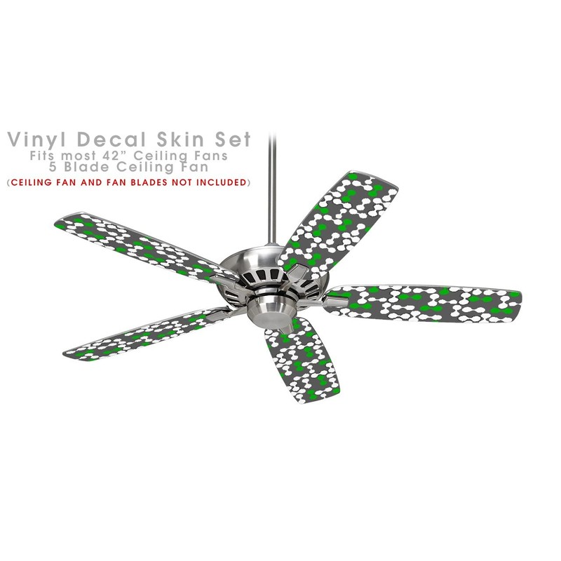 Locknodes 04 Green - Ceiling Fan Skin Kit fits most