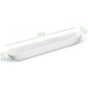 Kevenal Olive Boat Tray, 13'' White Olive Plate Long Narrow