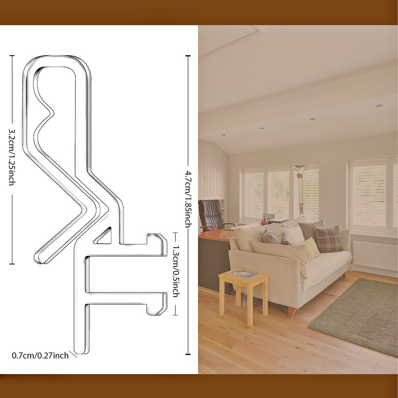 Hidden Valance Clips Clear Plastic Valance Clips for Horizontal Blind