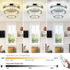 LEONTYNE 11.8 inch Dimmable Modern Crystal Chandelier 2-Layer Round Crystal