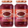 Manischewitz Borscht with Beets, 24 Oz (2 Pack) | Ready-to-Serve