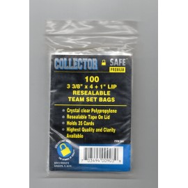 Collector Safe Premium Resealable Team Set Bags - 100 ct. Team Bags