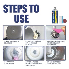 Strong Foundry Glue, High Temperature Resistant Casting Repair, Metal Repair Glue, Premium Liquid Welding Filler for Metal Defects and Repairs, 2pcs