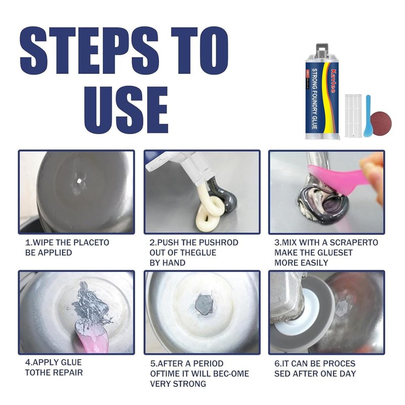 Strong Foundry Glue, High Temperature Resistant Casting Repair, Metal Repair