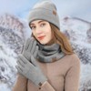 AWAVM Kids Winter Hat Scarf Gloves Set 3 PCS Warm