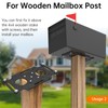 Mailbox Mounting Bracket, Plate for Post Mount Mailboxes, Compatible with