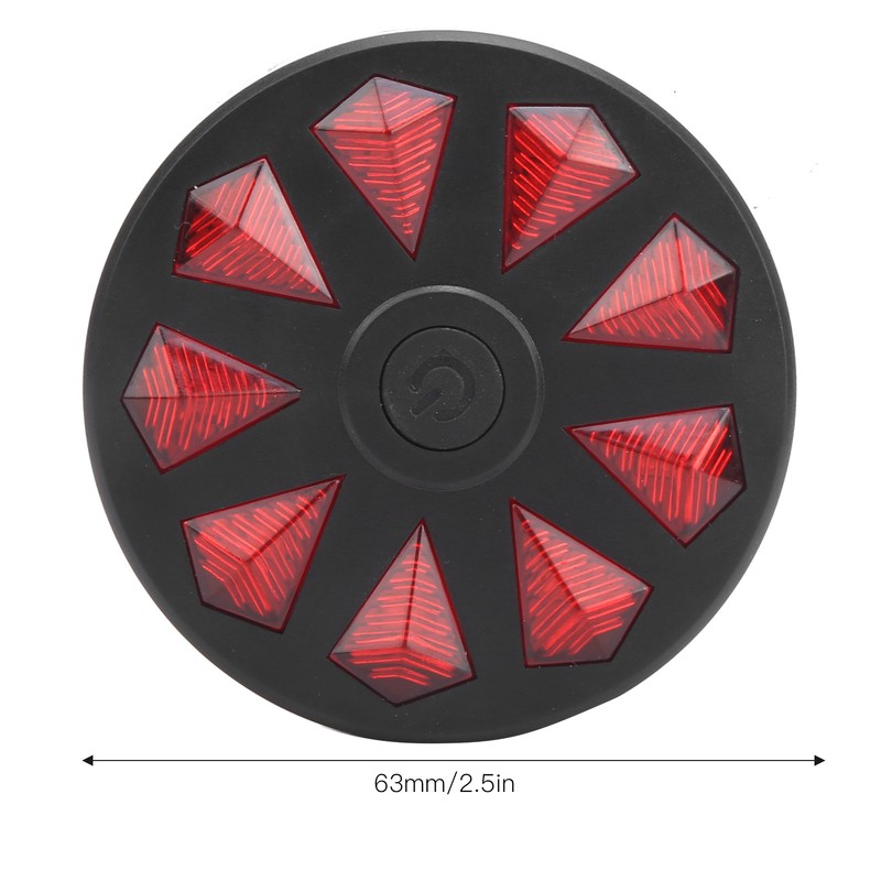 Bike Taillight Red Diamond Pattern Bicycle Safe Warning Flashing Riding