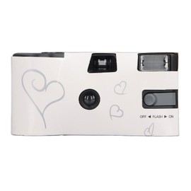 Film Camera 900mAh Full Manual Setting Single Use Flash Shutter with 16pcs 35MM Color Films Retro Film Camera for Birthday Wedding Travel