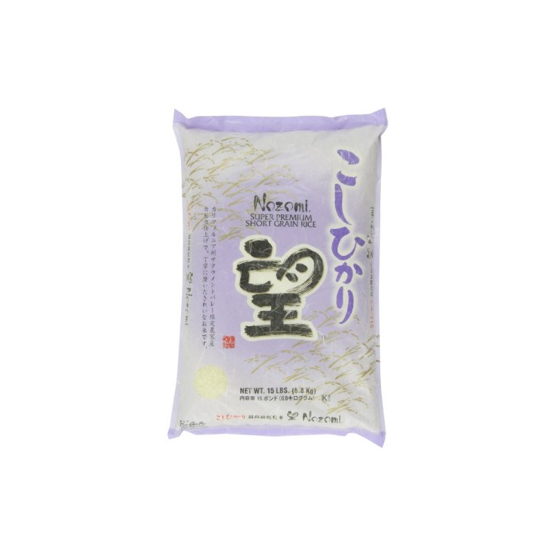 Nozomi Super Premium Short Grain Rice, 15-Pound