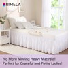 RIMELA White Bed Skirt Twin Size 15 Inch Drop, Elastic