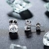 TTVOVO 925 Sterling Silver Stud Earrings, Round 4Prong Stud 6