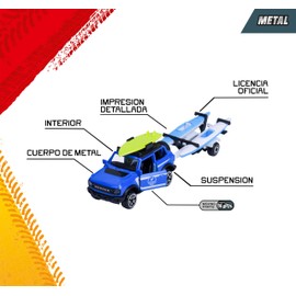 Majorette – City Trailer 6 Assortiti – Set Camion e Rimorchi in Metallo Die-Cast, Veicoli da Lavoro e Città con Parti Mobili, 8503002001, dai 3 Anni in su