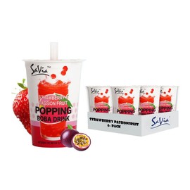 Savia Popping Boba  Trendy Bursting Fruit Pearls, 6 Pack (16.2 fl oz Each)  Perfect for Bubble Tea, Desserts & Drinks  Ready-to-Serve, Fun & Refreshing - flavor: Mango Lychee