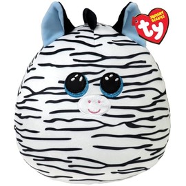 Ty Xander Zebra Squish a Boo 10 Inches - Squishy Beanies for Kids, Baby Soft Plush Toys - Collectible Cuddly Stuffed Teddy