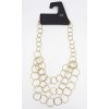Target New Multi Layered Gold Tone Hexagon Link Necklace NWT