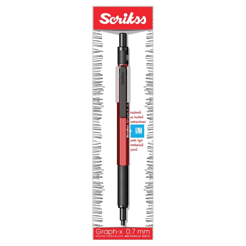Scrikss Graph-X Mechanical Pencil (0.7 mm, Red)